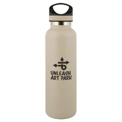Sand stainless bottle with custom logo.