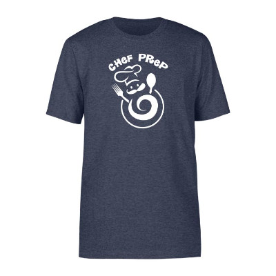Custom logoed asparagus t-shirt.