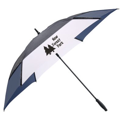 Custom 62" shedrain vortex golf umbrella.