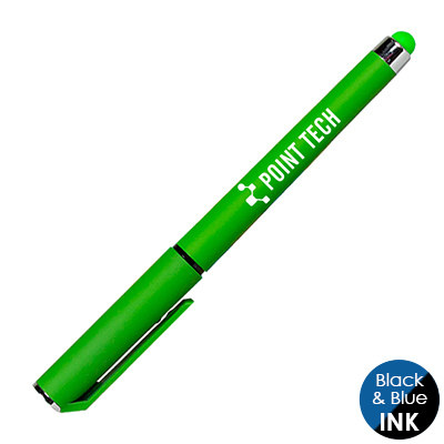 Bright colored stylus pens with personalized logo.