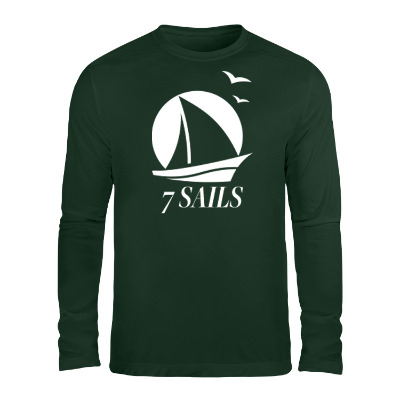 Long sleeve forest green t-shirt with logo.