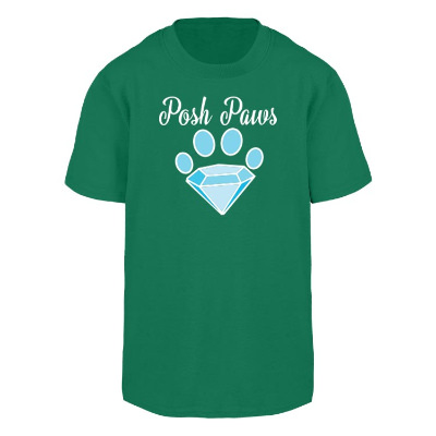 Green youth full color personalized short sleeve shirt.