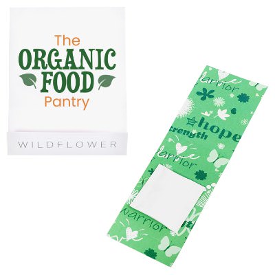 White paper custom matchbook.