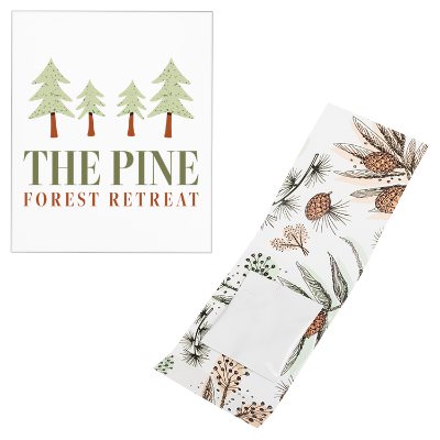 White paper custom matchbook.