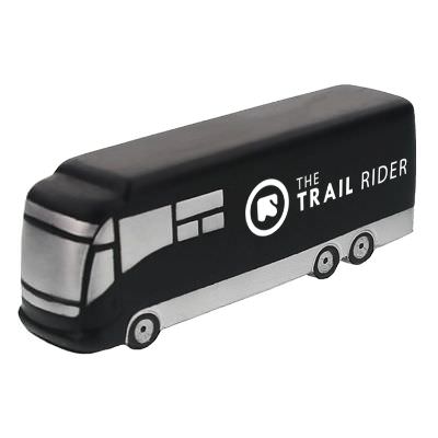 Foam black RV stress reliever logoed with custom imprint.