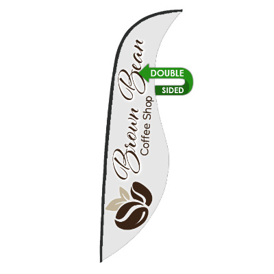 13-ft. double-sided replacement flag with custom logo.
