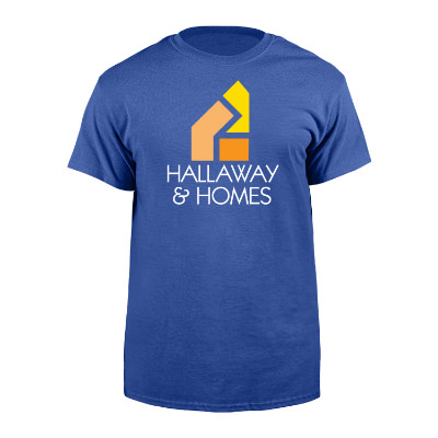 Full color cobalt blue cotton customized cotton shirt.