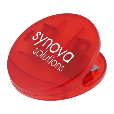 Plastic yellow round magnet chip clip with imprinting.