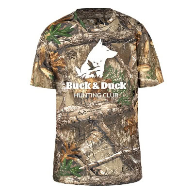 Custom RealTree edge t-shirt with logo.