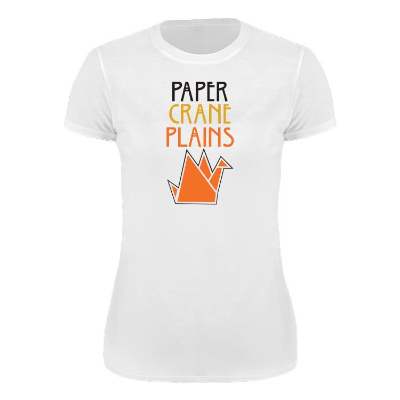 White full color personalized short sleeve shirt.