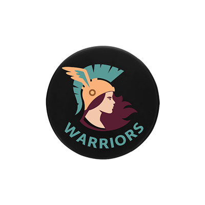 Black rubber customized hockey puck