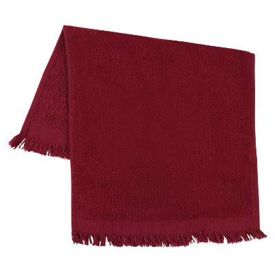 Fringed sport towel blank.