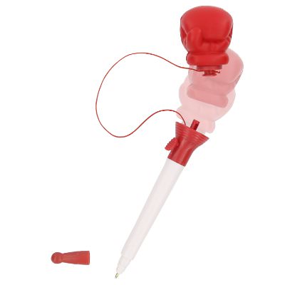 Foam and plastic popping boxing glove pen blank.