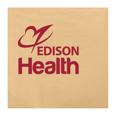 3Ply tissue dark purple high quality lunch napkins imprinted.