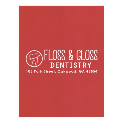 Six and a half inch wide monthly planner with personalized logo.