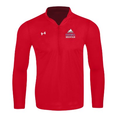 Custom Embroidered Red Quarter Zip