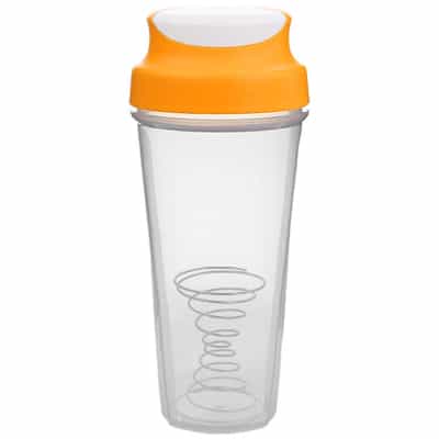 Plastic goldenrod shaker bottle blank in 28 ounces.