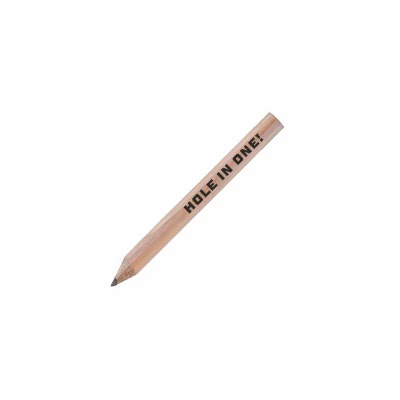 Wood hex golf pencil with custom imprinted.
