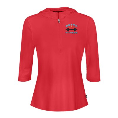 Ladies Custom Embroidered Red Pull Over