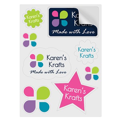 Promotional full color sticker sheet imprint