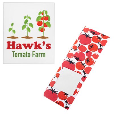 White paper custom matchbook.