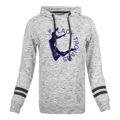 Full Color Gray and Black Ladies Sweatshirt