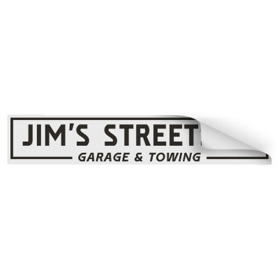 15 x 2-3/4 inch bumper sticker with custom imprint.