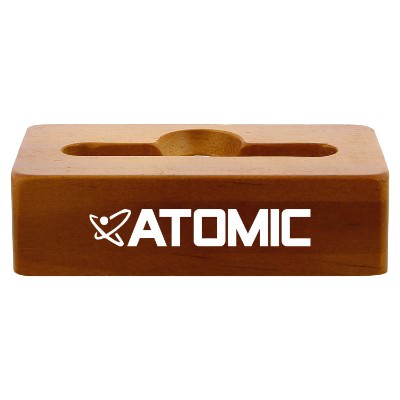 Wooden phone sound enhancer with custom imprint.
