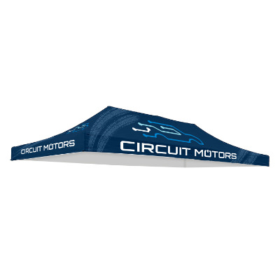 Full-color 20-ft. tent canopy with custom imprint.