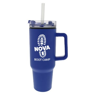 Tumbler in 40 oz. with a custom logo.
