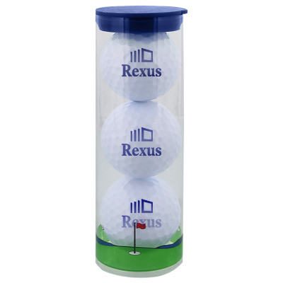 White golf ball with personalized imprint.