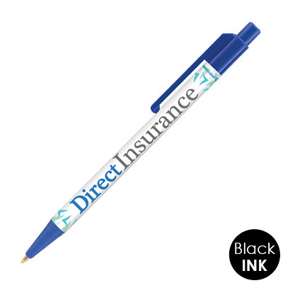 Custom full-color antimicrobial plastic pen.