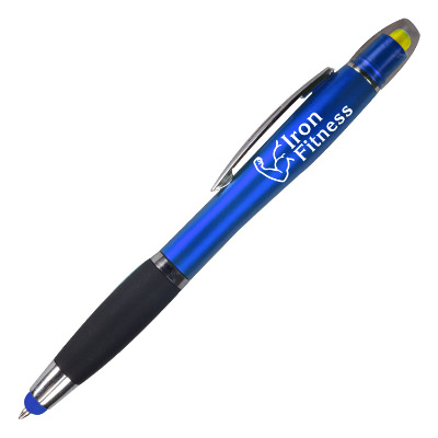 Colorful pen highlighter with custom imprint.