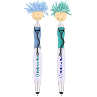 Plastic screen cleaning MopTopper stethoscope stylus pen.