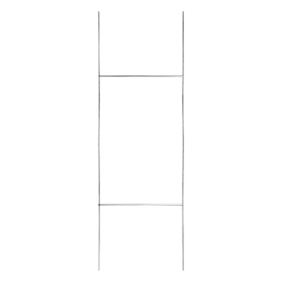 Silver metal yard sign stake.