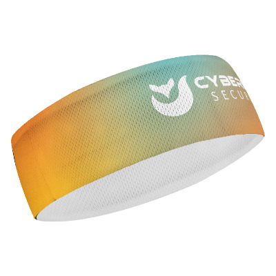 Custom full color headband with logo.