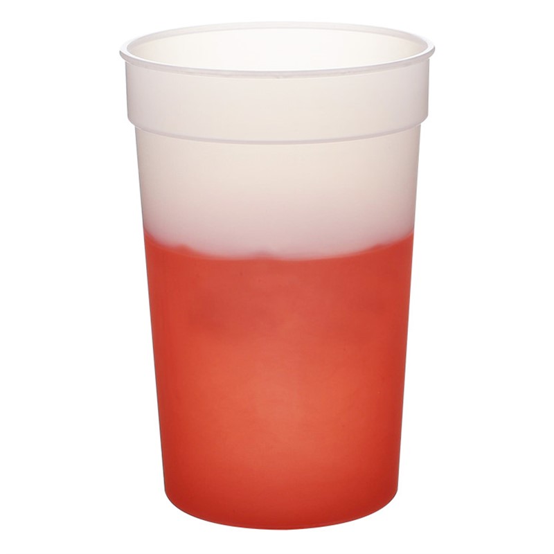 Plastic color changing stadium cup blank in 22 ounces.