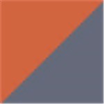 Burnt Orange with Dark Grey