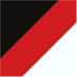 Black with True Red and White