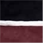 Black with Burgundy and White