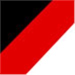 Black with True Red and White