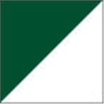 White with Dark Green