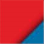 Bright Red with Blue Ink