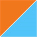 Orange with Transparent Blue