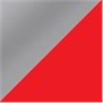 Silver with Red