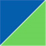 Royal Blue with Transparent Green