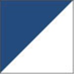 Blue with White Trim