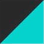 Black with Teal