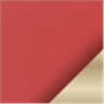 Red with Brass Trim