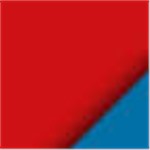 Clear Red with Blue Ink